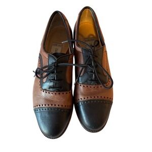 Walter Genuin Golf Dress Oxford Shoes Size 8 B Gore-Tex Handmade Italy Leather
